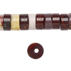 Moukaite jasper 1pkg10, heishi bead natural 10x5mm