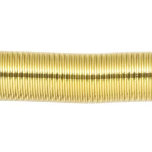 Memory wire, gold-plated high carbon steel, 1/2 inch toe ring, 0.7mm thick. Sold per 1-ounce pkg, approximately 208 loops.