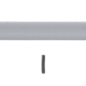 Cord, silicone, silver, 10x1.7mm flat. Sold per pkg of 1 yard.