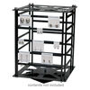 Display, earring, acrylic, black, 13 x 9-3/4 x 9-3/4 inch large revolving square. Sold individually. image number 1