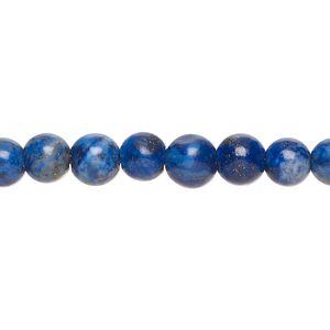 Lapis lazuli 1pkg1, round bead 15 inch 6-8mm