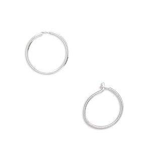 Earring hoop 1pkg50 sterling silver, 12.5mm round, 25 pair
