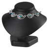 Display, necklace, leatherette, black, 5 x 5-1/2 x 5-inch pedestal. Sold individually. image number 1