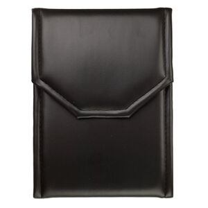 Folder display, necklace / pearl, leatherette, black and white, 8x6 inches. Sold individually.