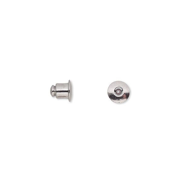 Earnut, gunmetal-plated brass, 5.5x5mm barrel. Sold per pkg of 50 pairs. image number 0
