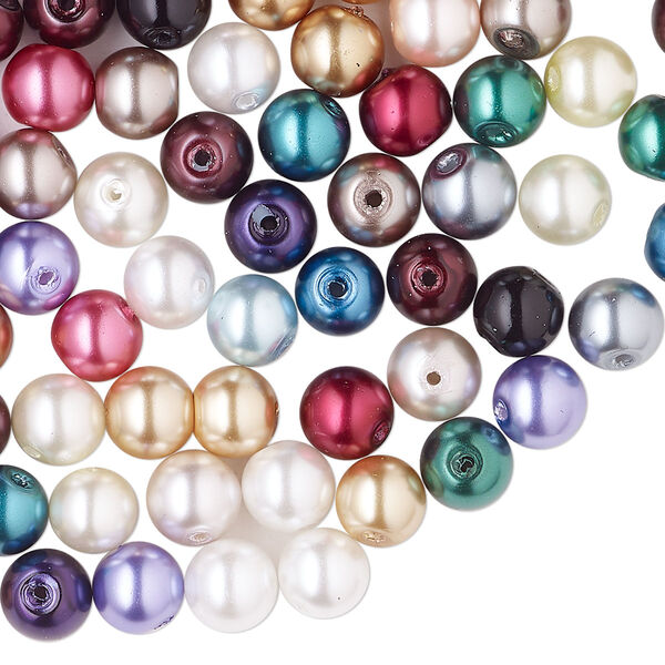 Pearl mix 144pk mixed colors, Celestial Crystal® 6mm round image number 0