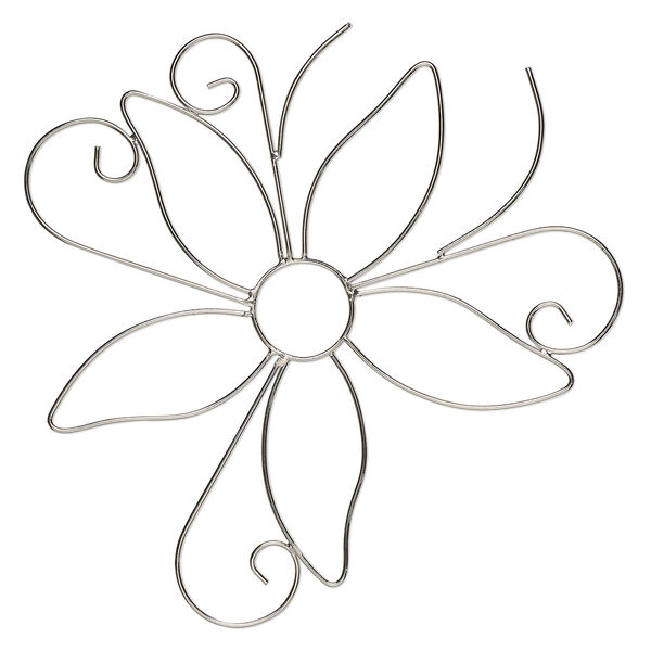 Wire frame, steel, 8-inch flower. Sold individually. image number 0