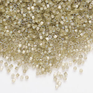 Seed bead, Miyuki Delica&reg; 1pkg250g glass, #11 round, translucent rainbow cactus (DB-1875)