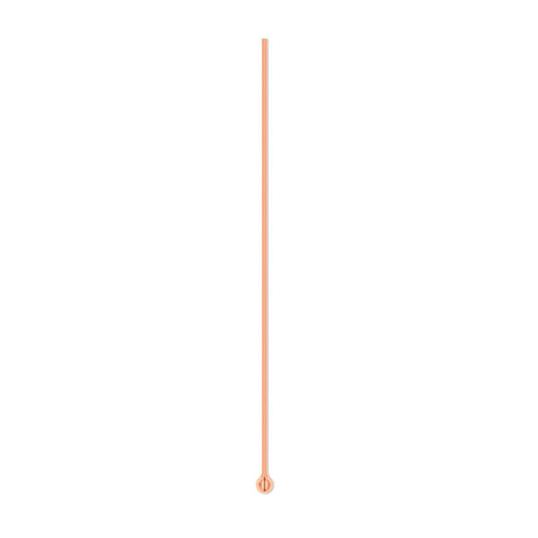 Head pin, copper-plated brass, 1-1/2 inches with 1.5mm ball, 24 gauge. Sold per pkg of 100. image number 0