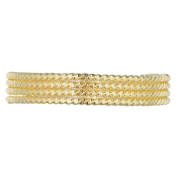 French wire, gold-plated copper, 1mm fancy zigzag. Sold per approximately 13-1/2 to 15 inch strand. image number 0