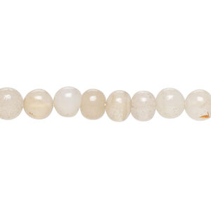 Chalcedony 1pkg1, hand-cut round bead, 13 inch 5-7mm