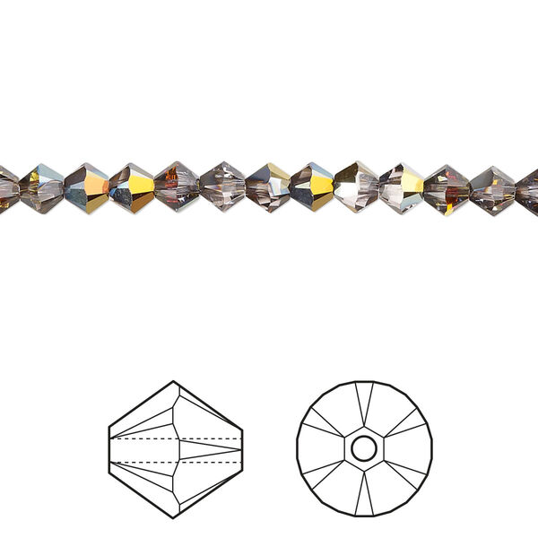 Bead 48pk rosaline volcano, Crystal Passions® 4mm bicone 5328 image number 0