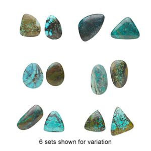 Turquoise 1pkg2, non-calibrated freeform cab mix 52x41mm-82x67mm