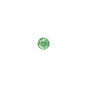 Drop, cubic zirconia, emerald green, 6mm hand-faceted round, Mohs hardness 8-1/2. Sold per pkg of 2.