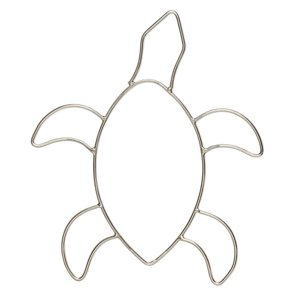 Wire frame, steel, 6x5-inch turtle. Sold individually. image number 0