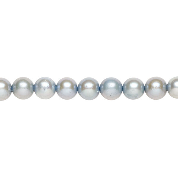 Freshwater 1pkg1, semi-round pearl C grade, 15 inch denim blue 5-6mm cultured image number 0