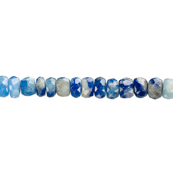 Bead 1pkg1 afghanite, 5x3mm-6x4mm hand-cut faceted rondelle B grade, 15.5-16 inch natural shaded image number 1