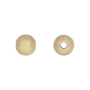 Bead, gold-plated brass, 10mm stardust round. Sold per pkg of 10.