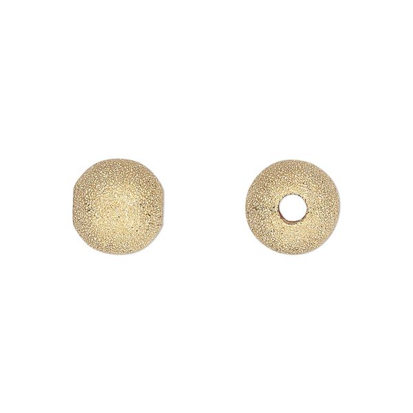 Bead, gold-plated brass, 10mm stardust round. Sold per pkg of 10. image number 0