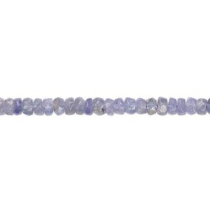Tanzanite 1pkg1, hand-cut faceted rondelle bead 8 inch 4x2mm-5x3mm