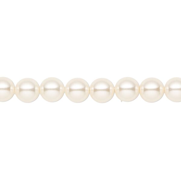 Pearl 50pk cream, Crystal Passions® 6mm round 5810 image number 0