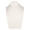 Display, necklace, leatherette, cream, 7 x 5 x 3-1/4 inches with VELCRO&reg; tab on back. Sold individually. image number 0