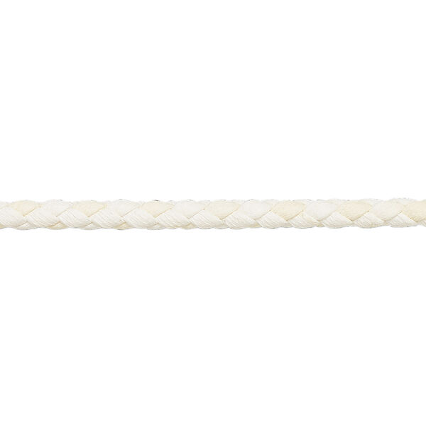 Bolo cord, leatherette, matte white, 3mm braided round. Sold per 5-yard section. image number 0