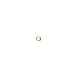 Jump ring, 14Kt gold-filled, 3mm round, 1.7mm inside diameter, 22 gauge. Sold per pkg of 20.