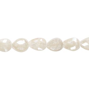 Sillimanite 1pkg1, hand-cut faceted puffed teardrop bead 15.5-16 inch 8x5mm-9x7mm