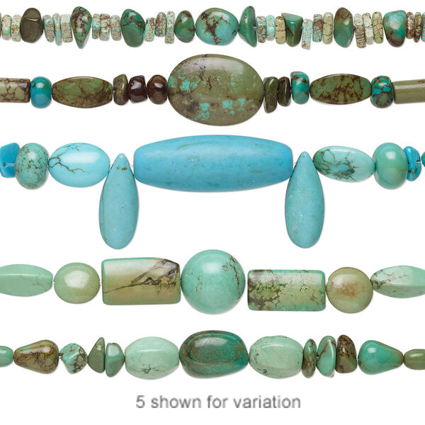 Bead 1pkg1 magnesite, 4mm-40x15mm mixed shapes, mix 4 inch dyed/stabilized mixed colors image number 0