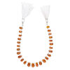 Orange kyanite (natural) 1pkg26, hand-cut top-drilled puffed teardrop bead, graduated 6x4mm-11x7mm image number 2