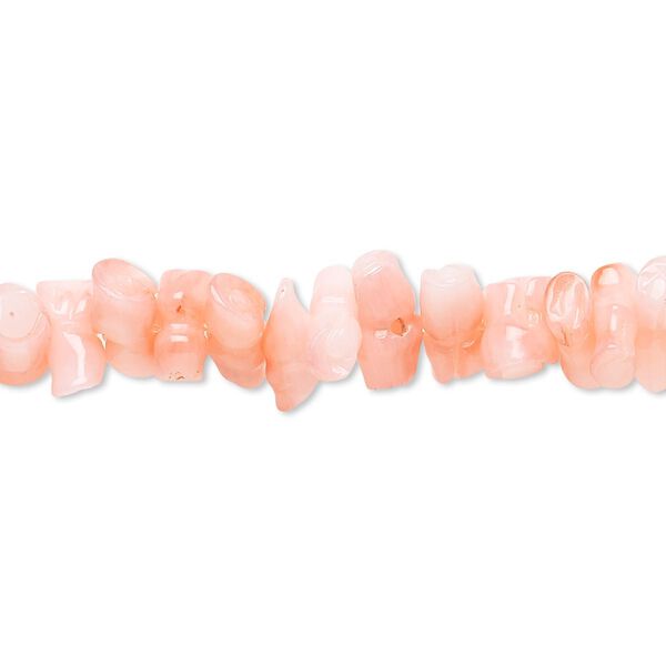 Bead, bamboo coral (dyed), pink, 7x3mm-13x5mm branch, C grade, Mohs hardness 3-1/2 to 4. Sold per 4-inch strand. image number 0