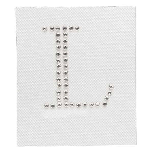 Iron-on transfer 1pk crystal clear, Preciosa Czech crystal 33.5x28.5mm "L" image number 0