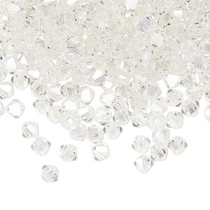Bead 48pk crystal argent flare, Preciosa Czech crystal 4mm bicone