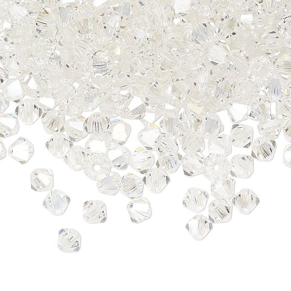 Bead 48pk crystal argent flare, Preciosa Czech crystal 4mm bicone image number 0
