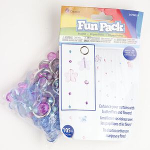 Bead assortment stainless steel acrylic CCB 109pk assorted size and shape, silver finish mixed color