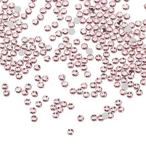 Flat back, Dance With Me™ crystal rhinestone, light rose, foil back, 1.9-2.1mm rose, SS6. Sold per pkg of 144 (1 gross).