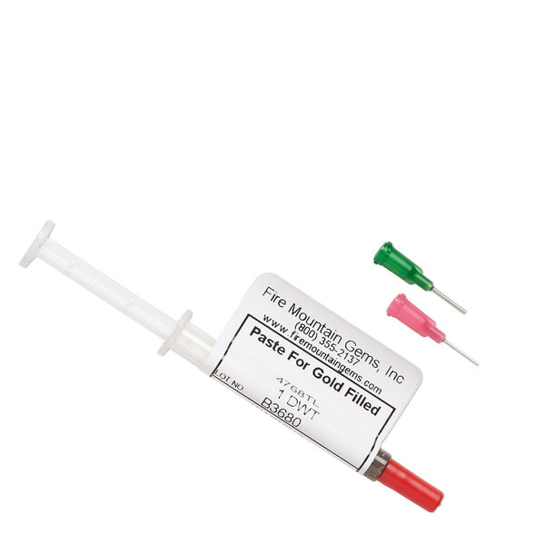 Solder paste, silver / copper / zinc / cadmium, medium flow. Sold per 1-pennyweight tube. image number 0