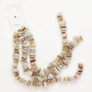 Bead 1pkg3 golden lip shell, small chip, 8 inch natural