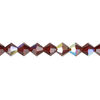 Bead 1pkg24 vivid Siam AB, Preciosa Czech crystal, 6mm bicone image number 0