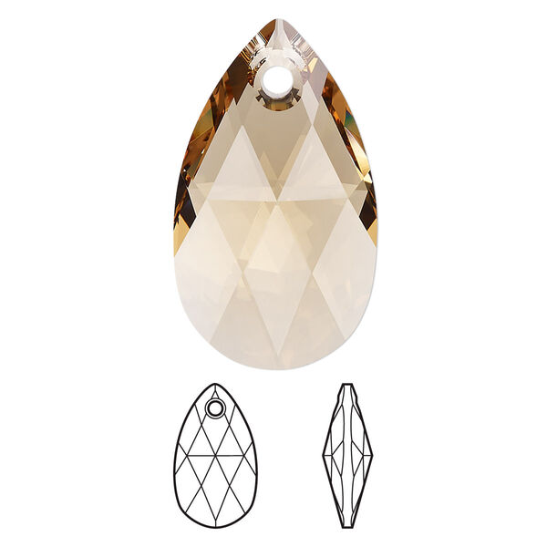 Drop 36pk light Colorado topaz, Swarovski® 28x17mm pendant pear 6106 image number 0