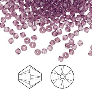 Bead 1440pk iris, Swarovski® 3mm XILION bicone 5328