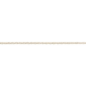 Chain 1pkg1 14Kt gold rope, 0.5mm triple, Gossamer™ 5 foot unfinished