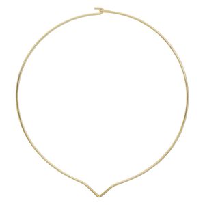 Neckwire, gold-finished steel, 1.6mm width, 12-1/2 inches. Sold individually.