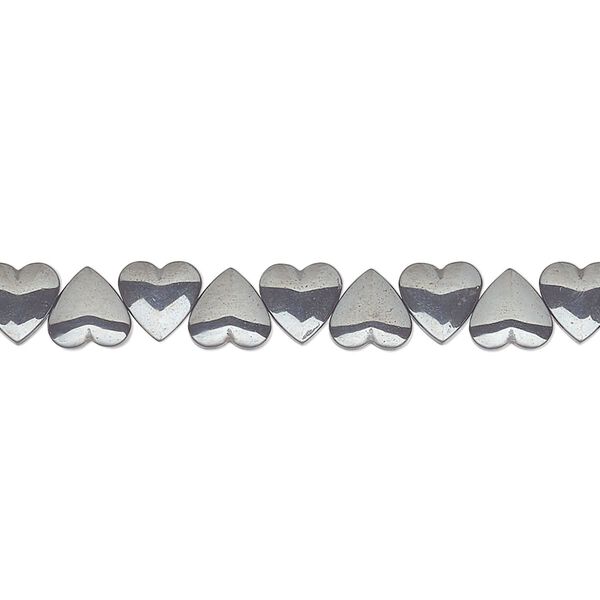 Hemalyke™ 1pkg1, side-drilled heart bead 15.5-16 inch 6mm image number 0