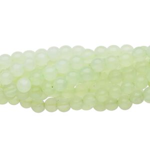 Sea green new "jade" 1pkg10, round bead natural 15.5-16 inch 4mm
