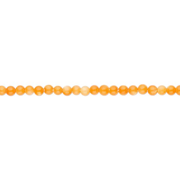 Bead, mother-of-pearl shell (dyed), orange, 2mm round. Sold per 15" to 16" strand. image number 0