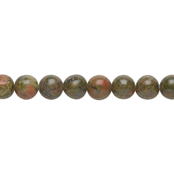 Unakite 1pkg1, round bead natural B grade, 15.5-16 inch 6mm image number 0