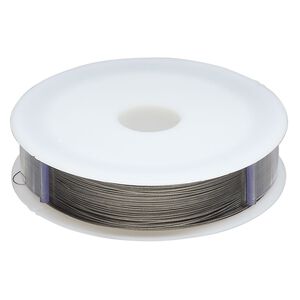 Beading wire, Tigertail™, nylon-coated stainless steel, clear, 7 strand, 0.012-inch diameter. Sold per 300-foot spool.