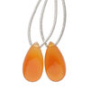 Carnelian 1pkg2, hand-cut top-drilled puffed teardrop bead B grade, 20x10mm image number 0